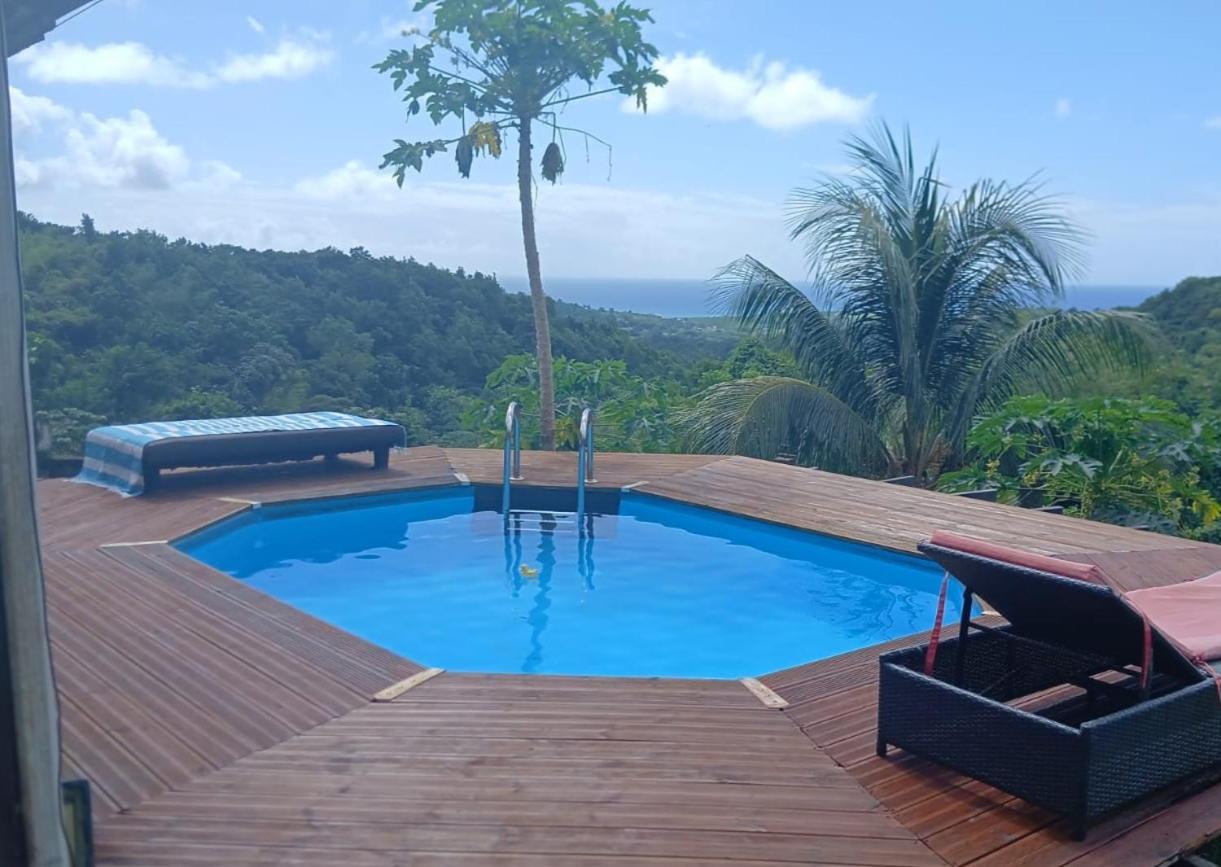 Chambre Chez L'Habitant Avec Piscine Privative Et Vue Panoramique Sur La Mer Des Caraibes Desmarinieres Экстерьер фото
